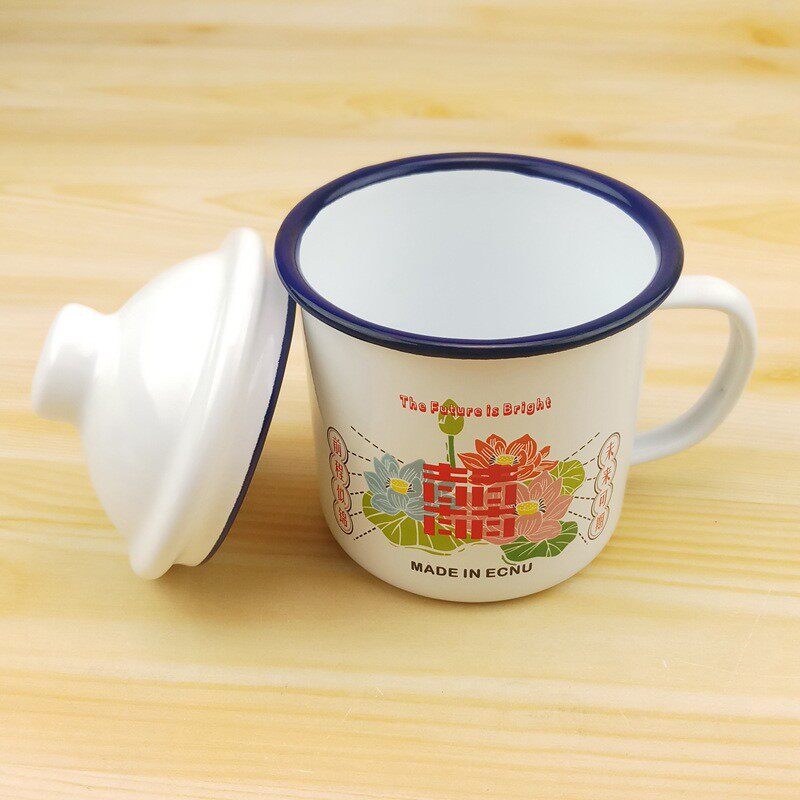 特厚搪瓷杯搪瓷茶缸喜字杯洗漱杯复古马克杯婚庆杯糖果杯老式怀旧