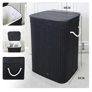 72L脏衣篮衣柜收纳箱洗衣篮子竹编收纳筐编织脏衣篓防尘大容量