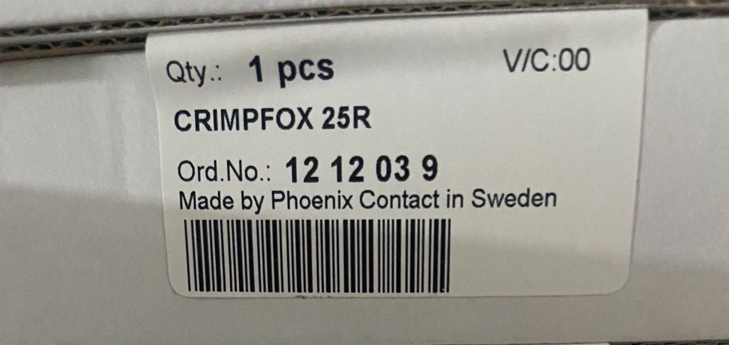 菲尼克斯 压线钳1212039 - CRIMPFOX 25R