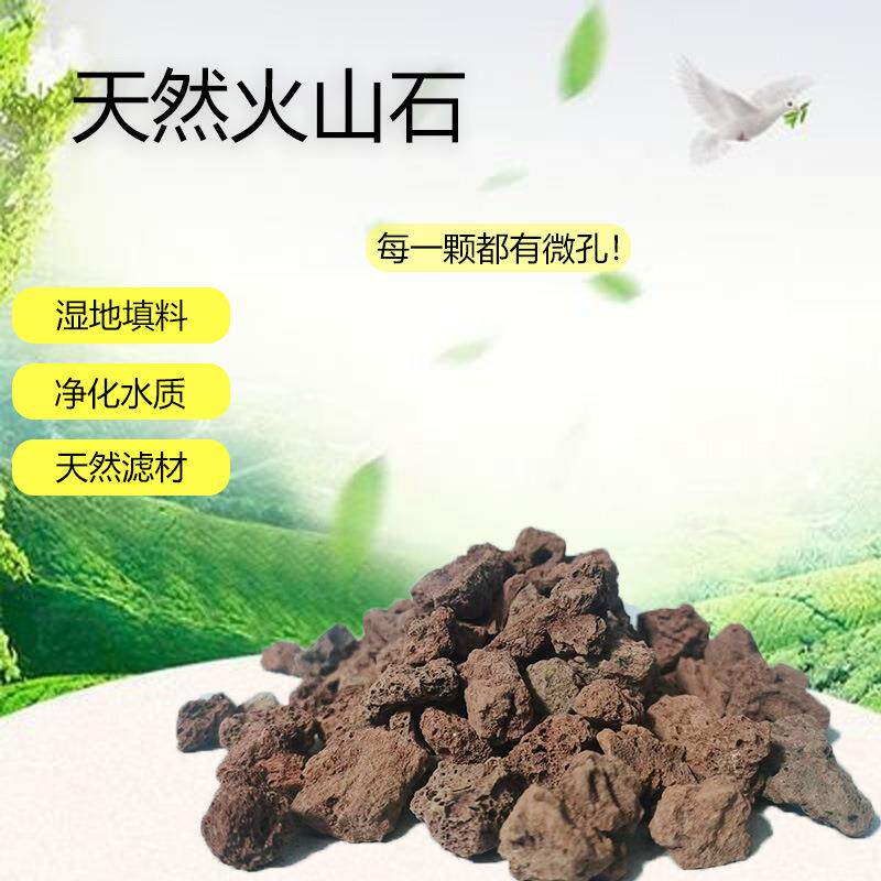 天然火山石颗粒红火山岩多肉兰花石鱼缸滤材铺面石