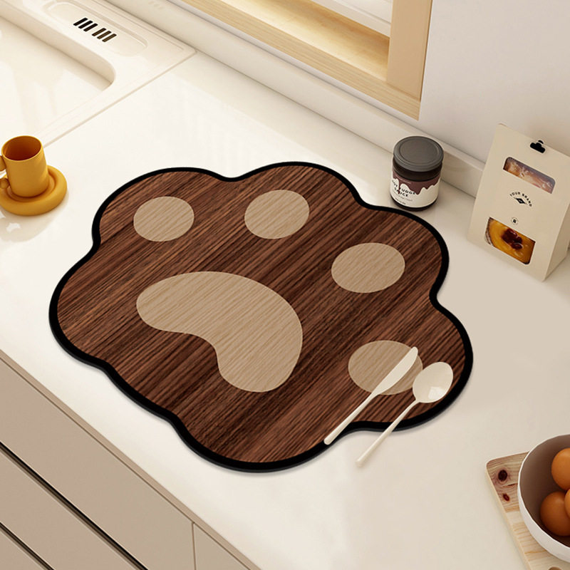 卡通厨房台面沥水垫吧台防滑隔热垫子软硅藻泥餐具吸水垫杯垫免洗,居家布艺,餐垫,淘宝优惠券,粉丝福利购,淘宝优惠卷