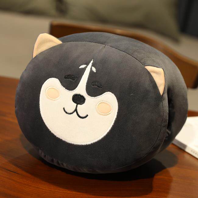 高档冬天暖手抱手枕可插手学生睡趴睡午枕头毛绒捂男女生午枕休办