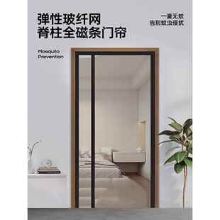 防蚊防鼠门帘屋门一楼单门外开门夏天房间磁吸帘子楼房磁力入户门