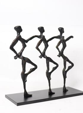 现DWY代简饰约金房属三人行摆件像摆设样板房书客厅电视人柜软装