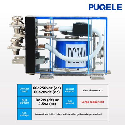 银触点Jqx-60F80A大功率继电器大电流12V220V24V稳压器58F-40F63F
