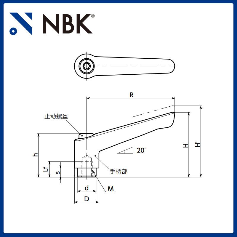 NBK LEFS塑料夹紧手柄 内螺纹手柄手轮 不锈钢螺纹紧固件机械配件