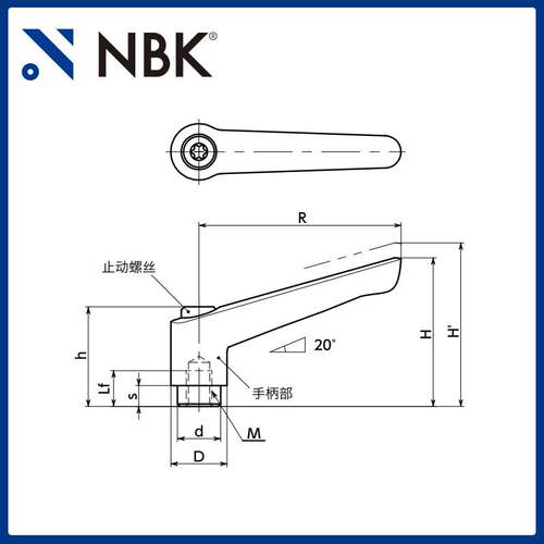 NBK LEFS塑料夹紧手柄 内螺纹手柄手轮 不锈钢螺纹紧固件机械配件