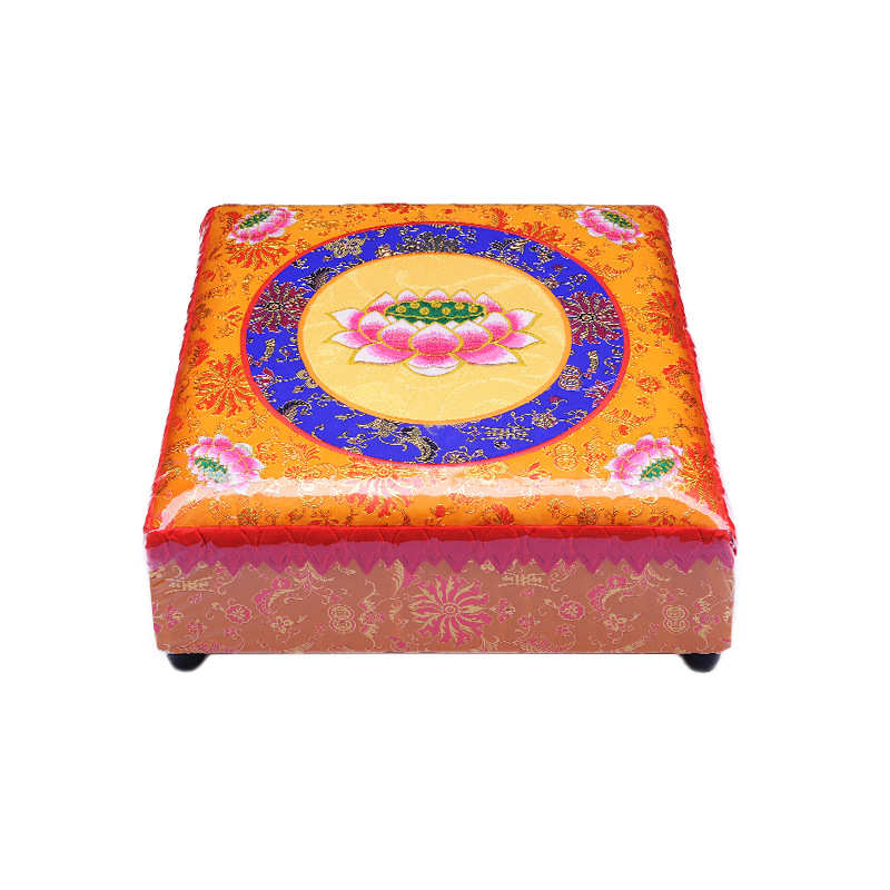 拜佛磕头弹舒适加厚蒲团hx家用莲花拜垫坐垫礼佛绣花禅跪垫垫高