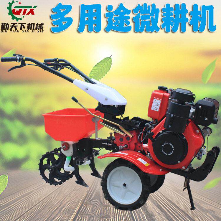 小型耘耕机玉米施播种耕耘机汽油柴油开沟起垄微型履带旋耕机