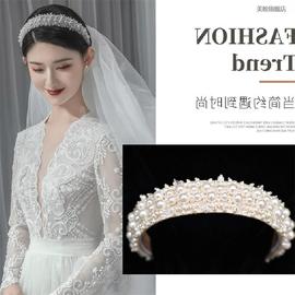 欧美巴洛克发饰跨境新娘珍珠发箍韩版公主发卡水晶头箍女