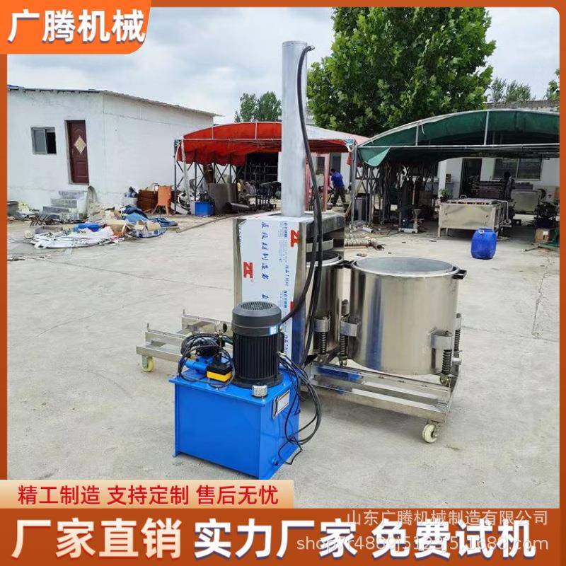 双桶果蔬液压压榨机沙棘青梅过滤压汁机酱菜中药渣压榨脱水机