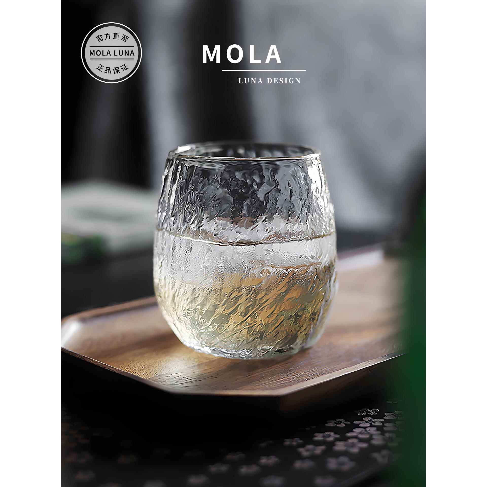 MOLA.Veins.杯具日式玻璃杯耐热透明喝水杯子咖啡杯泡茶杯 | 冰纹