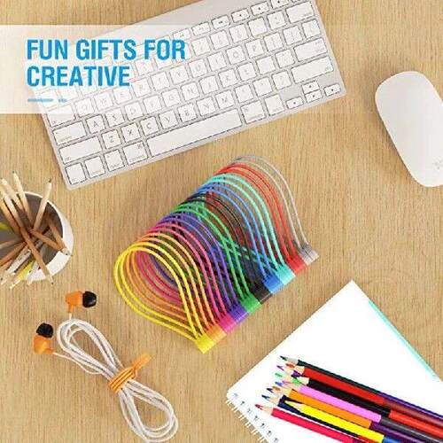3Pcs Cable Organizer Silicone Magnetic Winder Multifunction