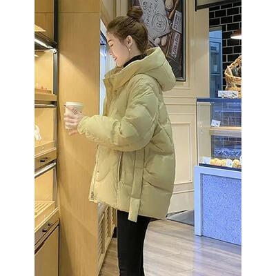 中长款羽绒棉服女款2025冬季新款时尚宽松夹棉面包服保暖棉衣棉袄