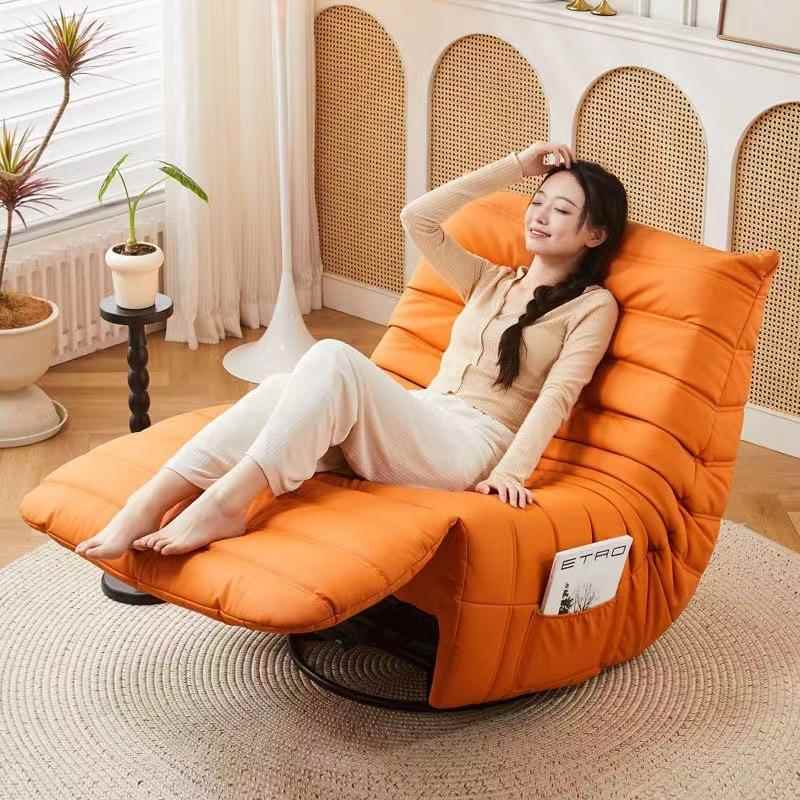 毛毛虫电动沙发椅多功能客厅单人摇椅阳台家用懒人可调节旋转躺椅