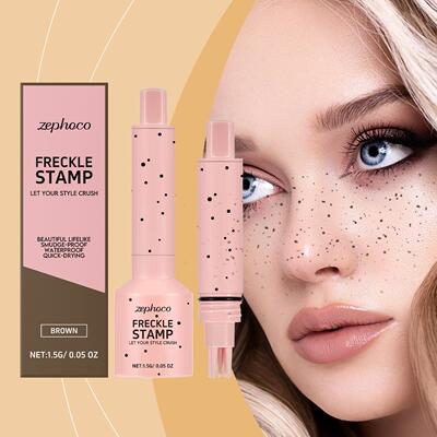 ZEPHOCO Brown Facial Freckle Stamp Pen - Natural-looking Fre