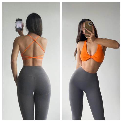 Yoga breathable vest style bra for outdoor fitness