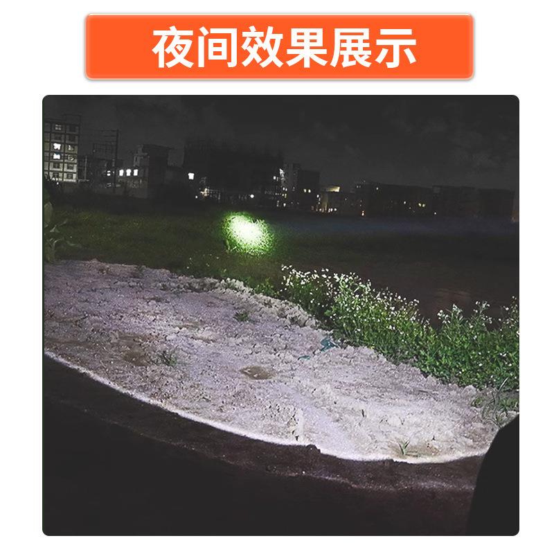 手电筒三面太阳能板充电手提灯户外多功能强光巡逻手持式探照灯