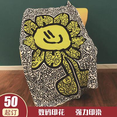 MrDoodle法兰绒舒棉绒加厚夏尔巴双层毛毯印花加绒毯子柔软公毯
