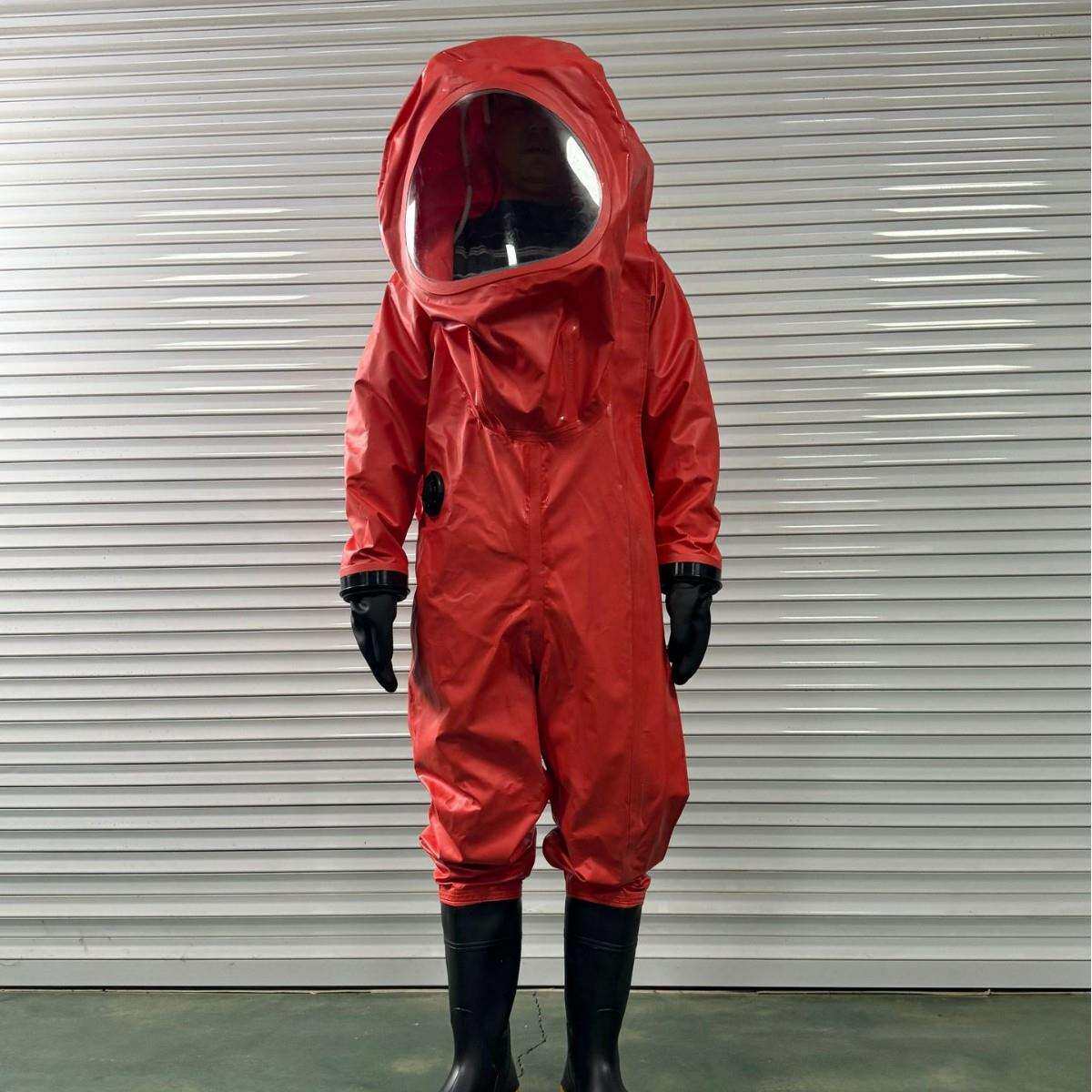重型防化服连体式全封闭防护服A级防腐蚀耐酸碱化工厂