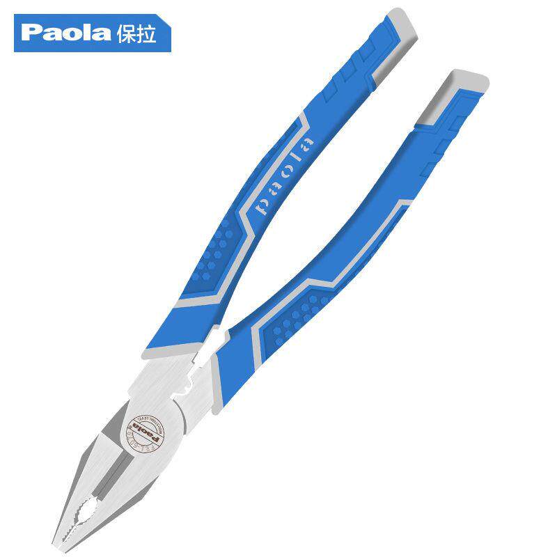 保拉(Paola)钢丝钳9寸工业级老虎钳子平口钳断线钳夹持工具6079