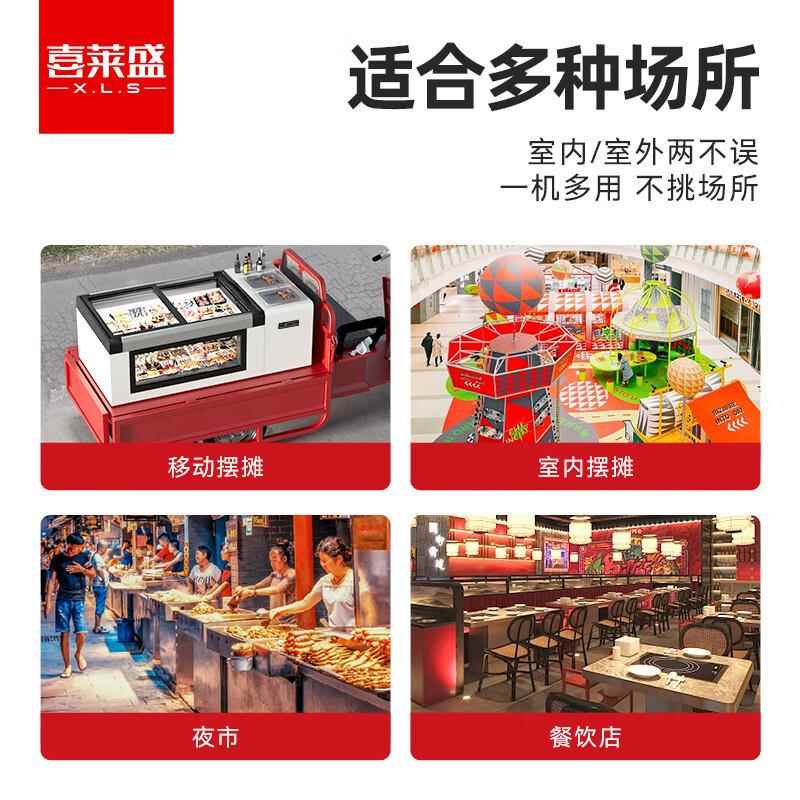 台式卧式冷冻摆摊冰鲜箱展烧示柜三冷藏烤轮车商用SOA保柜