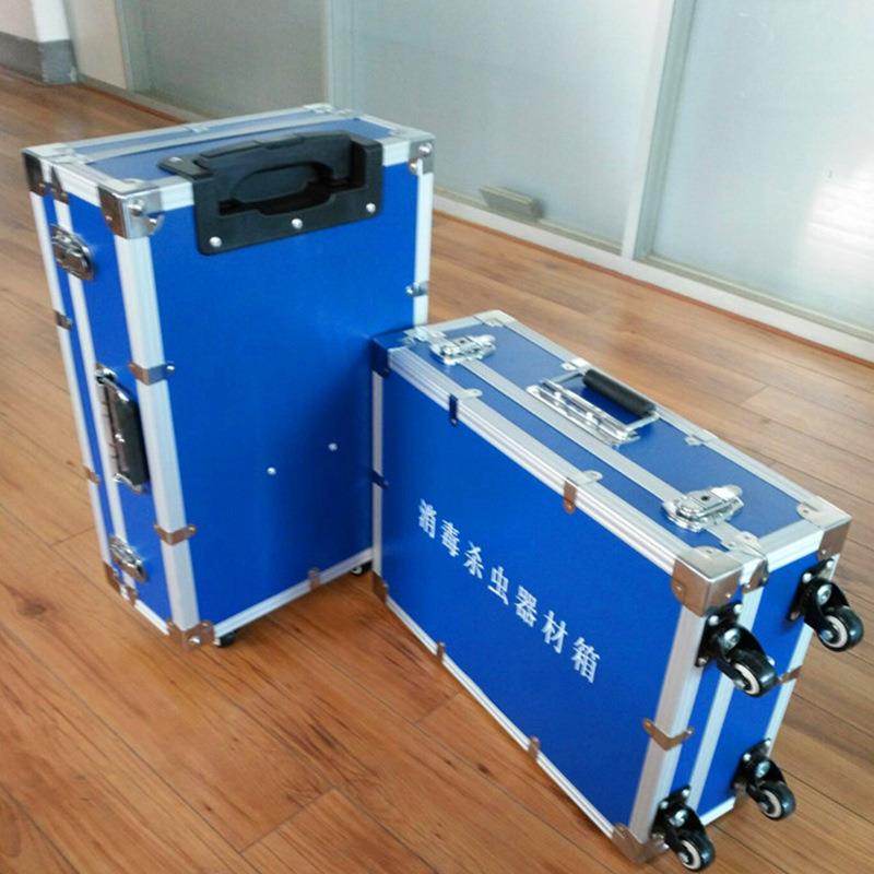 火爆出售设备铝制拉杆箱铝合金仪器箱内置拉杆带万向轮