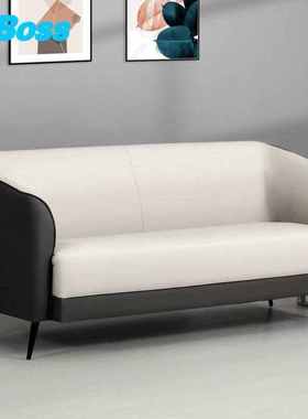 HiBoss办公沙发JHSF54三人位沙发现代简约沙发商务皮艺沙发小型沙