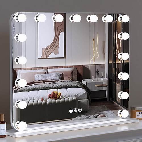 化妆镜带灯LED灯泡桌面台式化妆镜智能化妆师专用补光镜子美妆镜