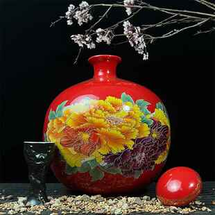 家HJS用陶瓷空密封土酒陶罐绍酒坛黄酒兴窖藏10斤装酒瓶仿古酒壶