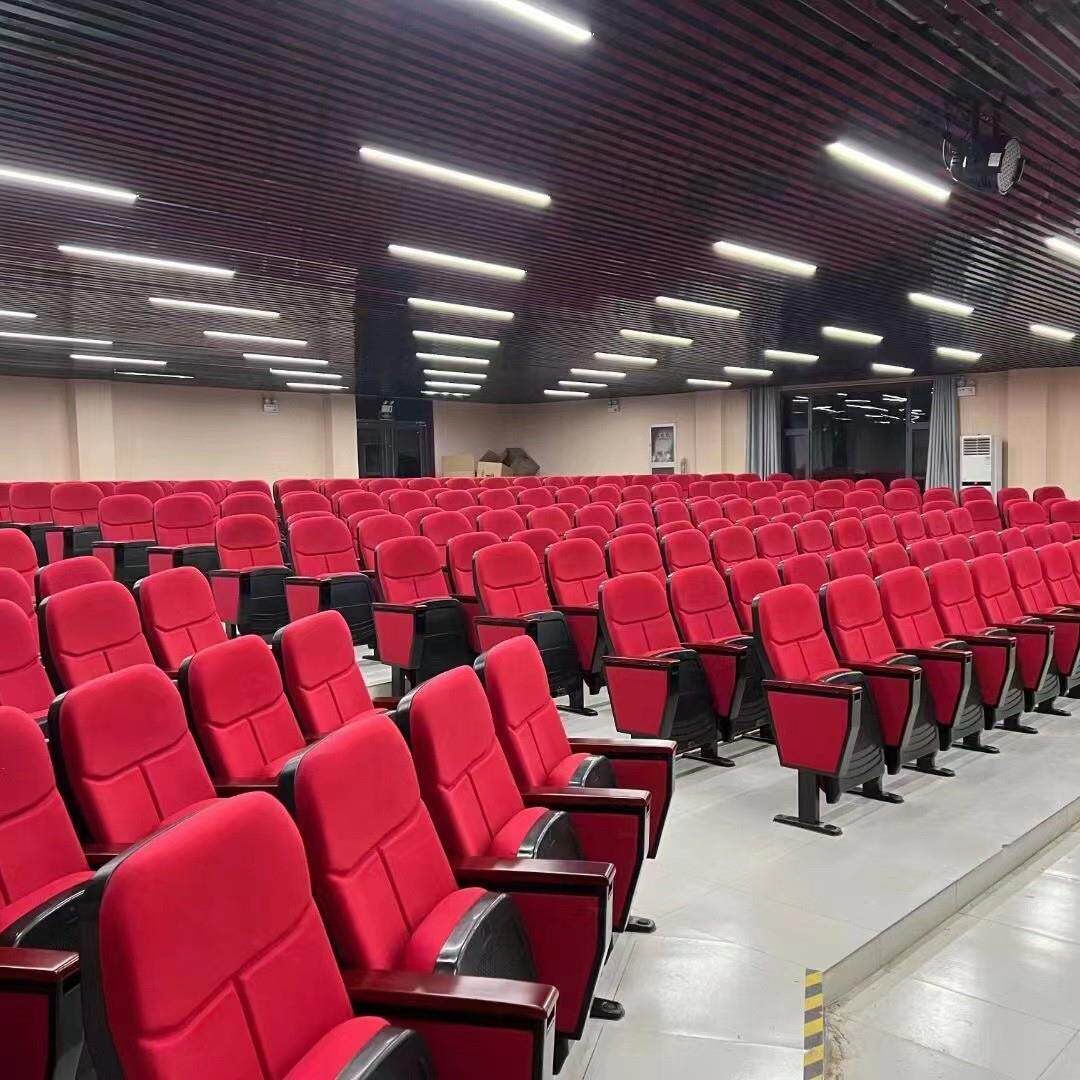 礼堂椅胶壳款带写字板学校用椅子排椅报告厅座椅会议室连排椅软椅
