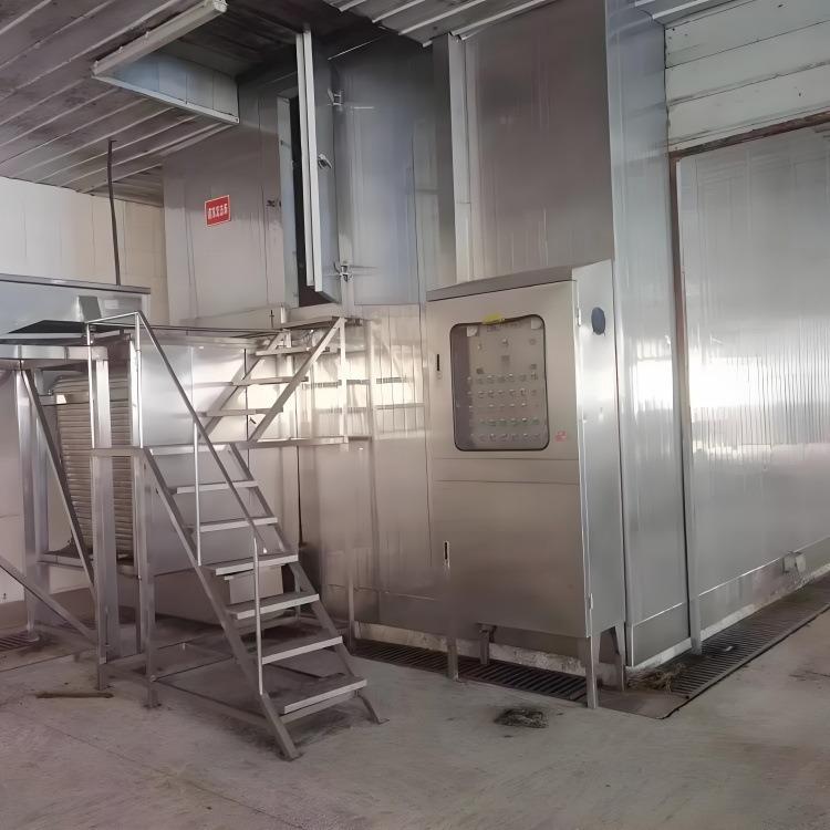 厂家直供鸡鸭肉隧道式速冻机海鲜肉类加工商用量产速冻设备