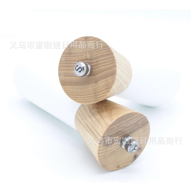 电商新款橡胶木胡椒磨套装木制胡椒磨手动研磨器研磨工具
