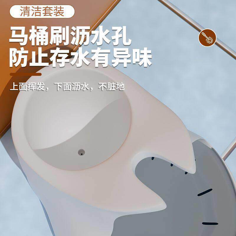 马桶刷带底座洗厕所蹲便家用无死角二合一刷子卫生间皮搋子疏通器