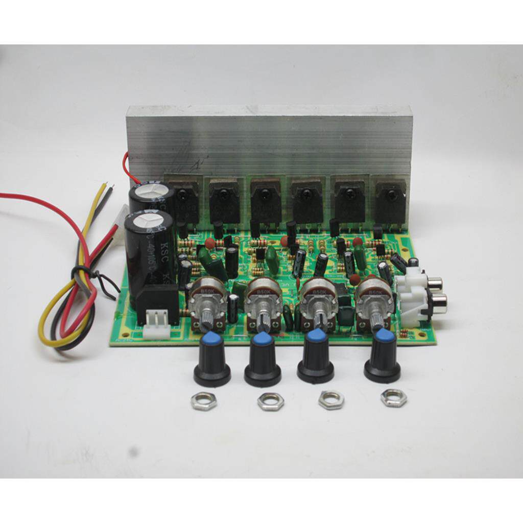 带风扇300W重低音炮2.1大功率功放板寸拆机对管3声道音响主板