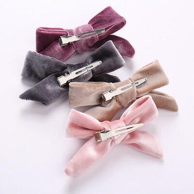 Velvet girl hair clip children