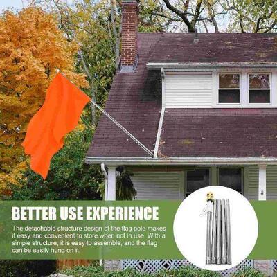 Five Sections Stainless Steel Flagpole Weather Resistant