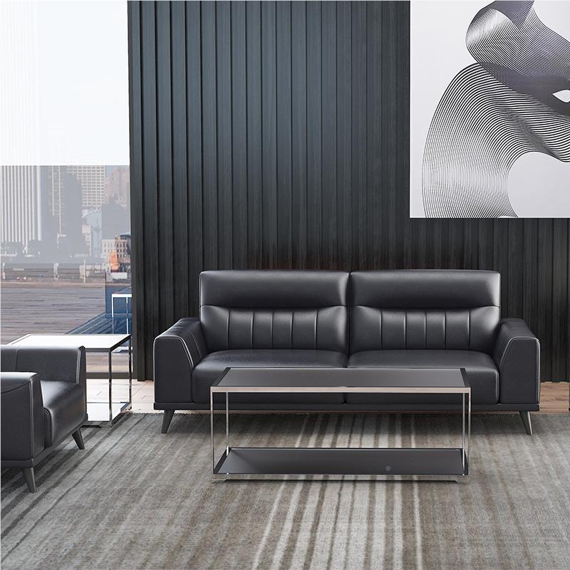 商用发JF003会客议沙椅三人位组合谈商务接洽待办会公真皮沙发