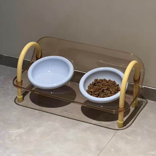 多巴胺猫碗猫食盆陶瓷不易打翻碗架保护颈椎水碗可水洗防漏食狗碗