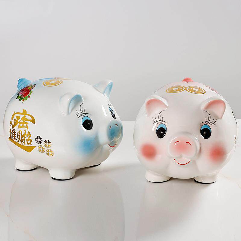 童TB644071厂大家陶瓷创意猪储蓄罐儿礼物随时可取红抖音容量存网