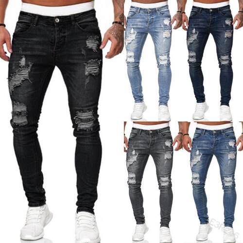3Pack Mens Slim Fit Stretch Denim Jeans Solid Color Regular