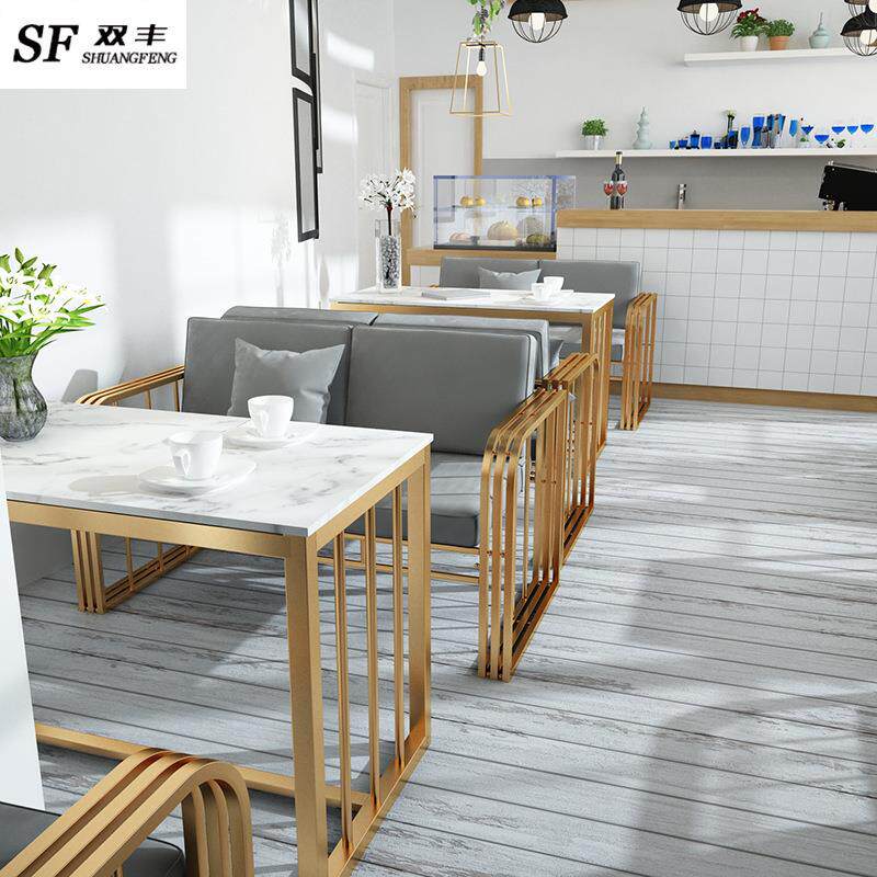 ins风奶茶店沙发桌椅组合酒吧卡座沙发餐厅工作室服装店沙发茶几