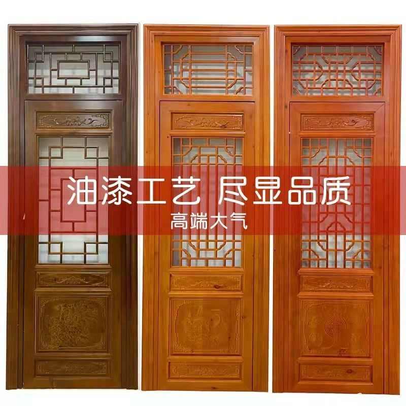中式仿古门窗实木花格门镂空雕花门格栅门屏风隔断老式门现货昌震