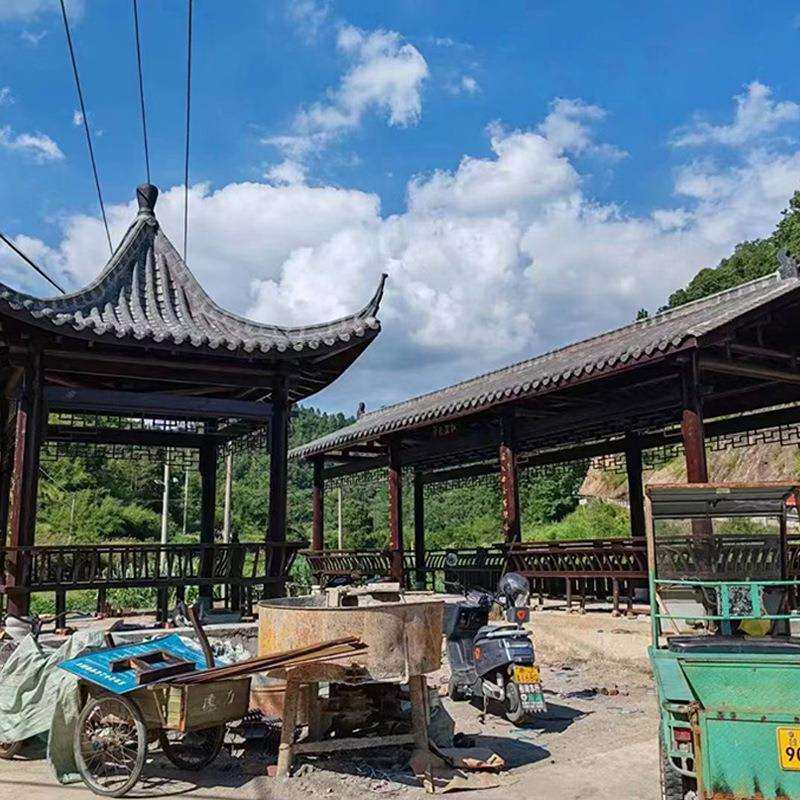 园林工程户外遮阳防腐亭榭中式古建四角凉亭别墅公园亭子