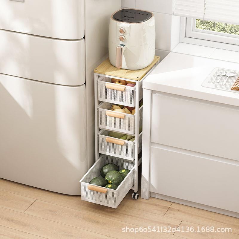 厨房夹缝蔬菜收纳架子落地果蔬放菜篮子多层水果储物置物架