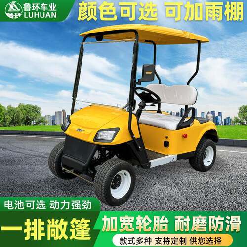 2座电动高尔夫球车看房酒店园区接待景区摆渡厂家外贸高尔夫球车