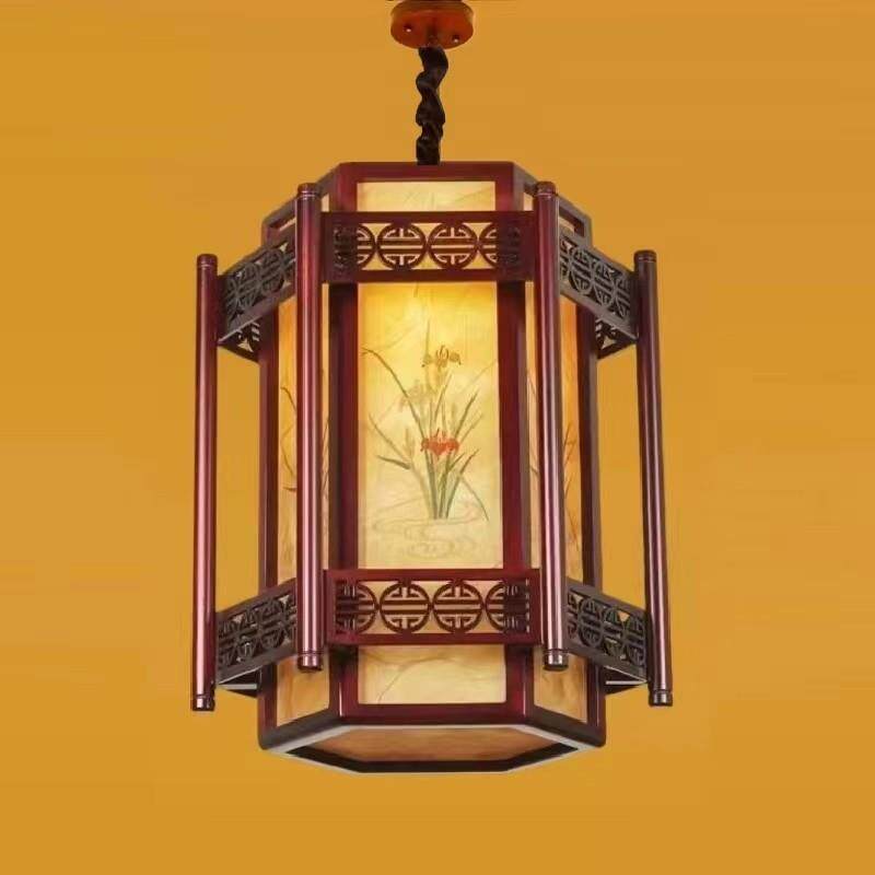 中式仿古实木宫灯户外走廊过道门头装饰灯笼茶楼饭店古风建筑吊灯