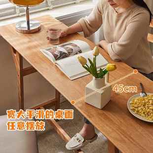 实木吧椅吧台凳组台合家用高脚椅子酒桌凳RF 1920吧子带靠背前台