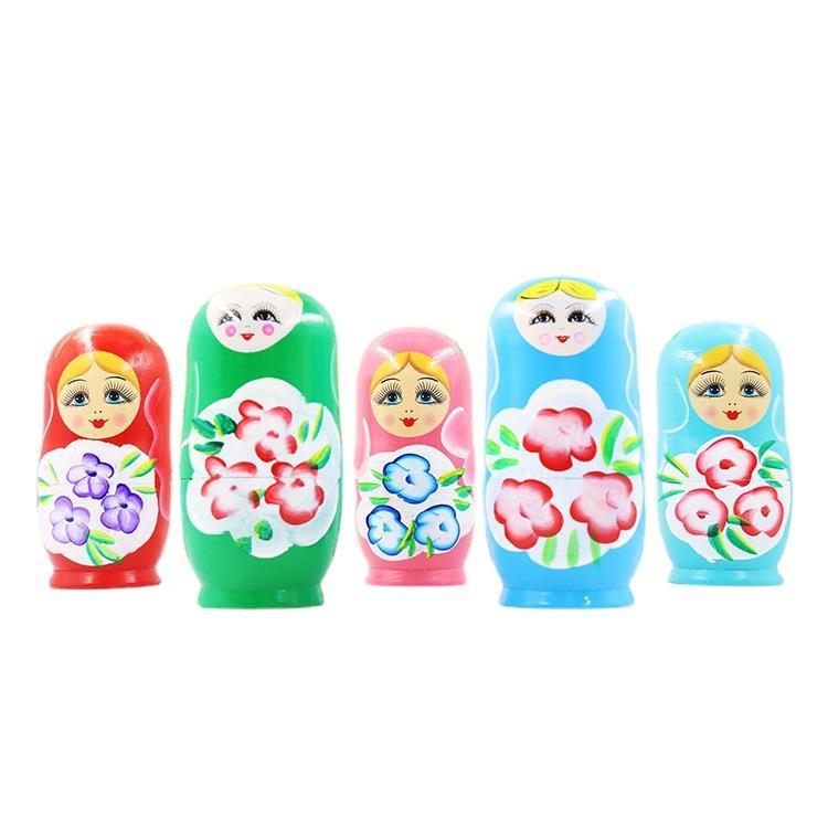 5/10-Layers Houten Russian Nesting Doll Matryoshka Poppen Vo