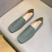 简约休闲深口百搭低跟软底奶奶鞋 Uncle 女新款 方头复古单鞋